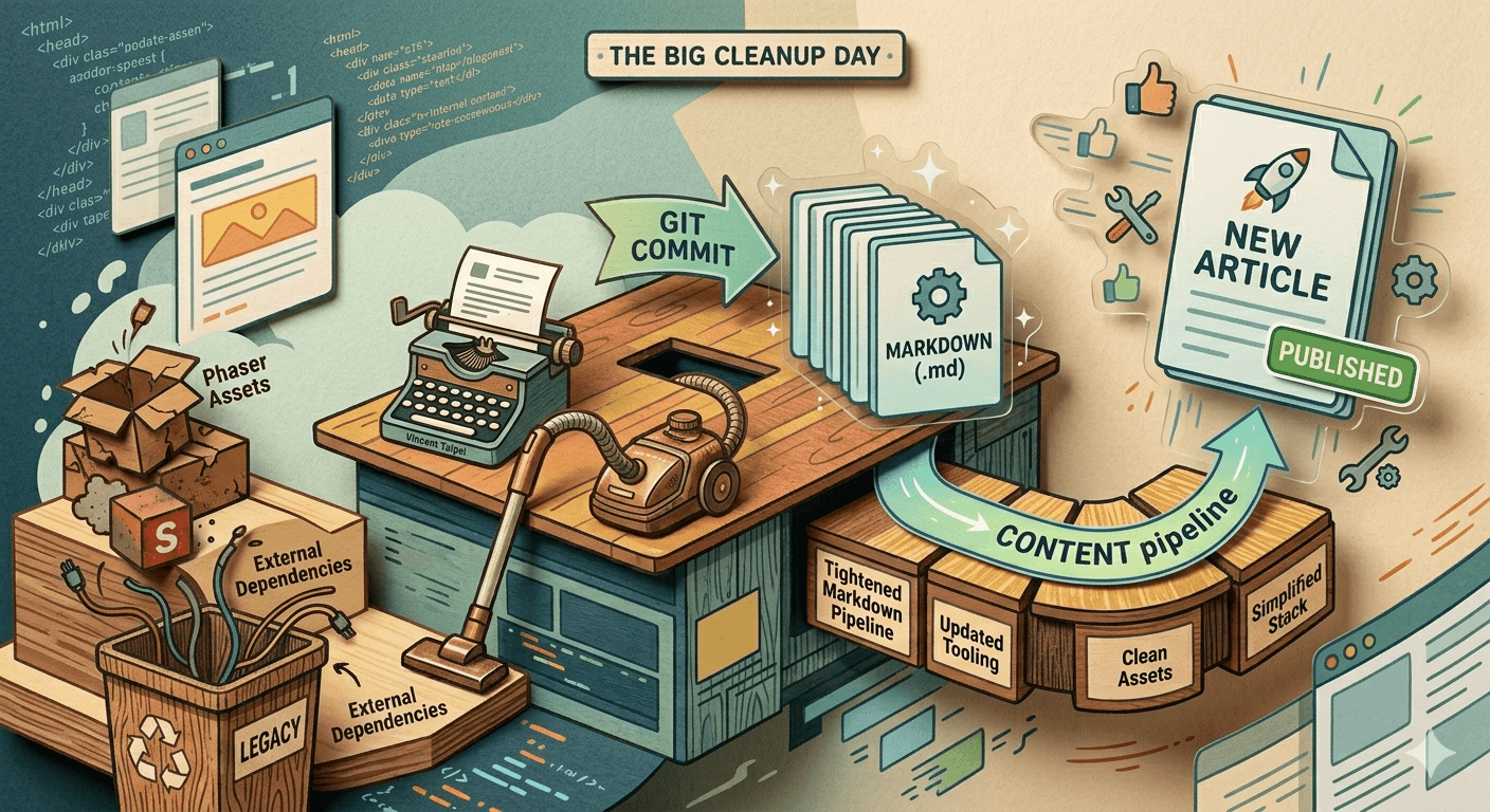 Cover image for a big cleanup day for this blog.